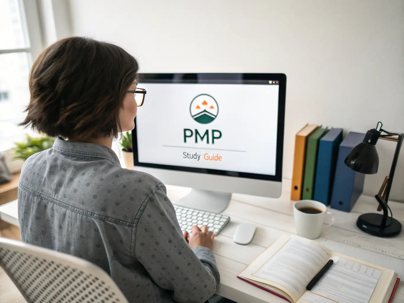An image depicting a project manager using project management software, showcasing the practical application of the training in a real-world business scenario.